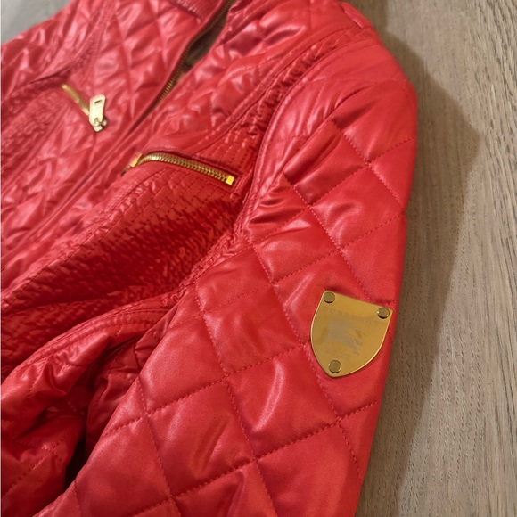 BURBERRY BRIT Red Quilted Jacket for Women - Picture 7 of 8